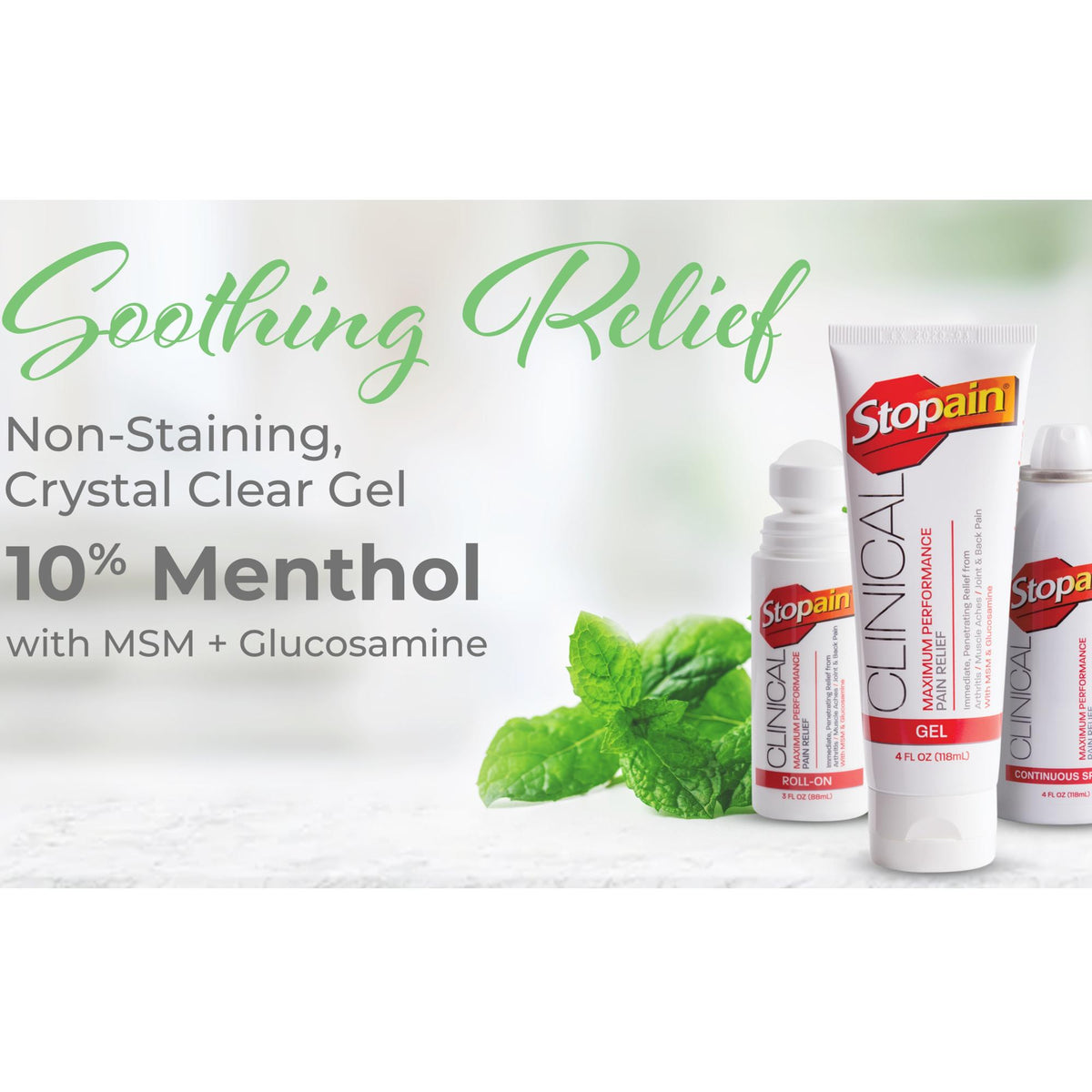 Stopain Clinical Roll-On, 3 fl oz