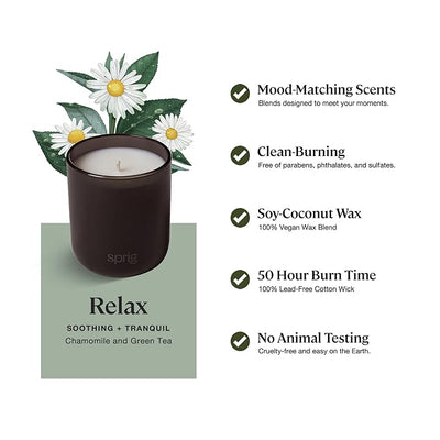 Sprig by Kohler Scented Candle, Relax, 8 oz