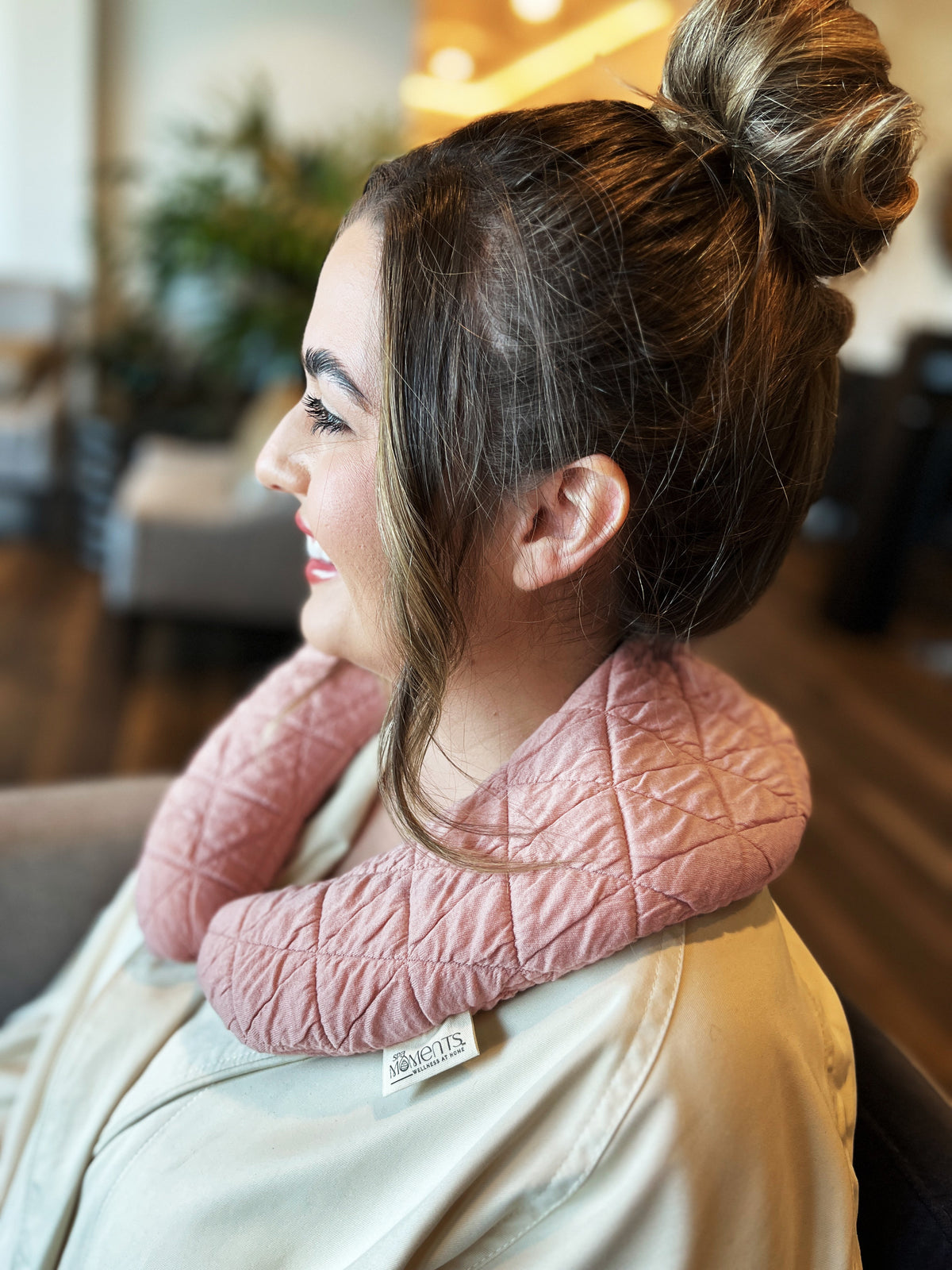 Spa Moments Quilted C-Neck Wrap