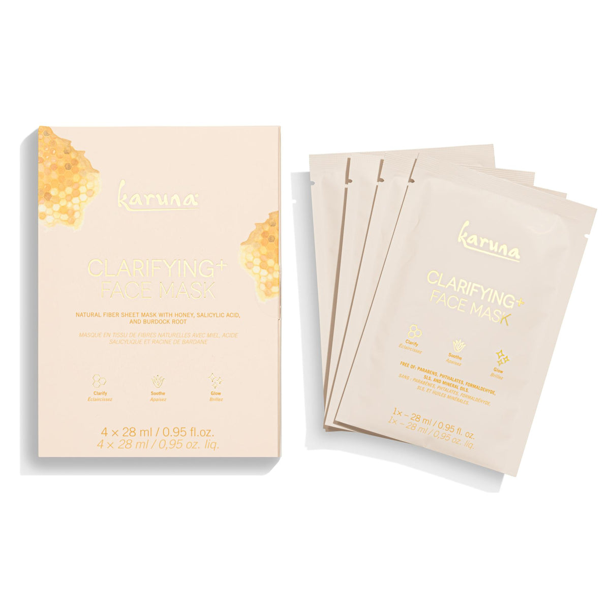 Karuna Clarifying+ Face Mask, 4 ct